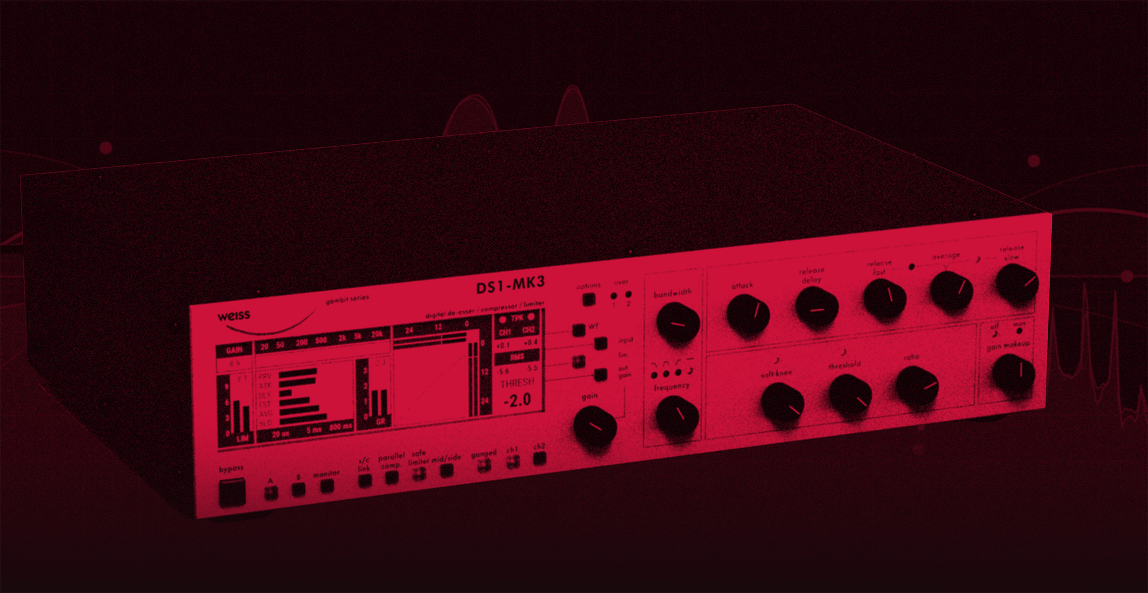 Dr. Laszlo Harmat against a background of flowing paint