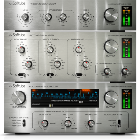 Softube Passive-Active Pack 3種類のEQを用途で使い分ける