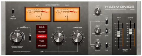 Softube Harmonics 5種類のサチュレーションタイプ