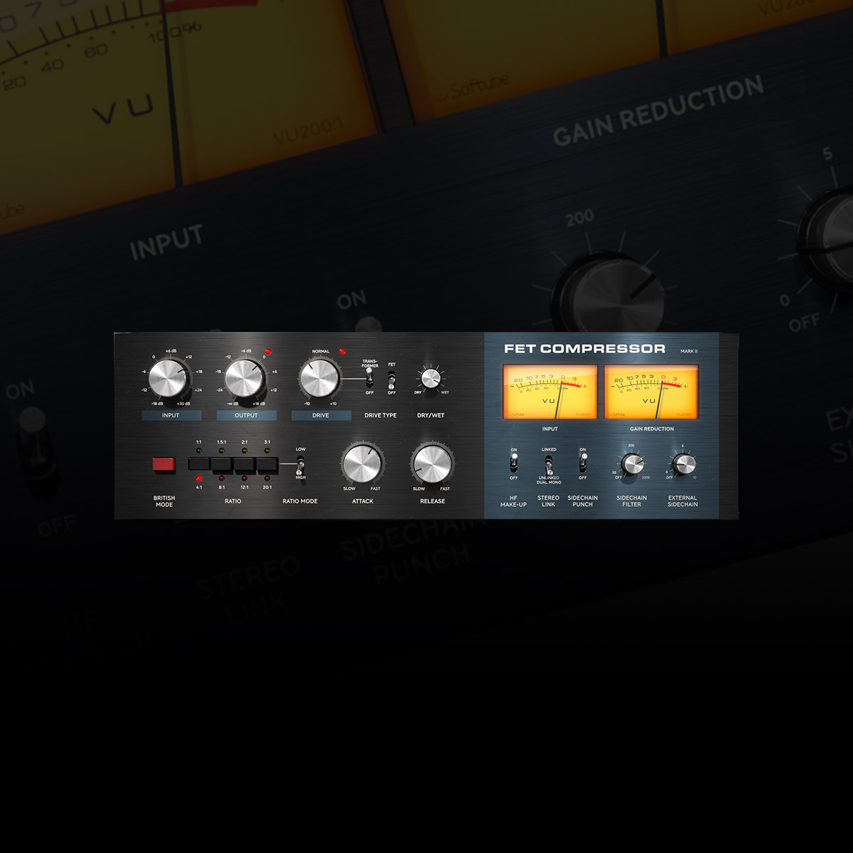 Softube FET Compressor Mk II 現代的なミックス補助機能
