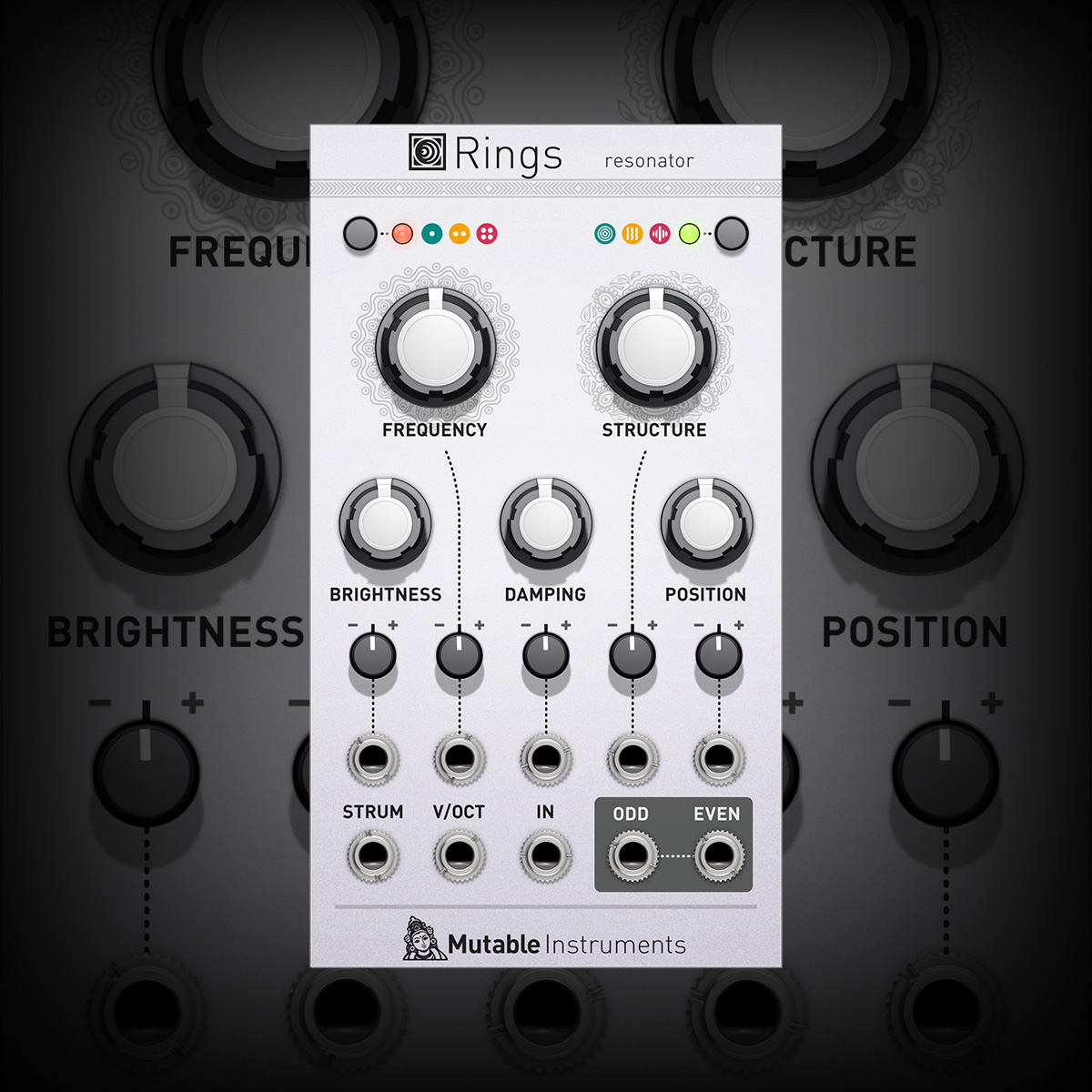 Mutable instruments Rings ユーロラック モジュラー Mutable instruments Rings - Eurorack Module on ModularGrid