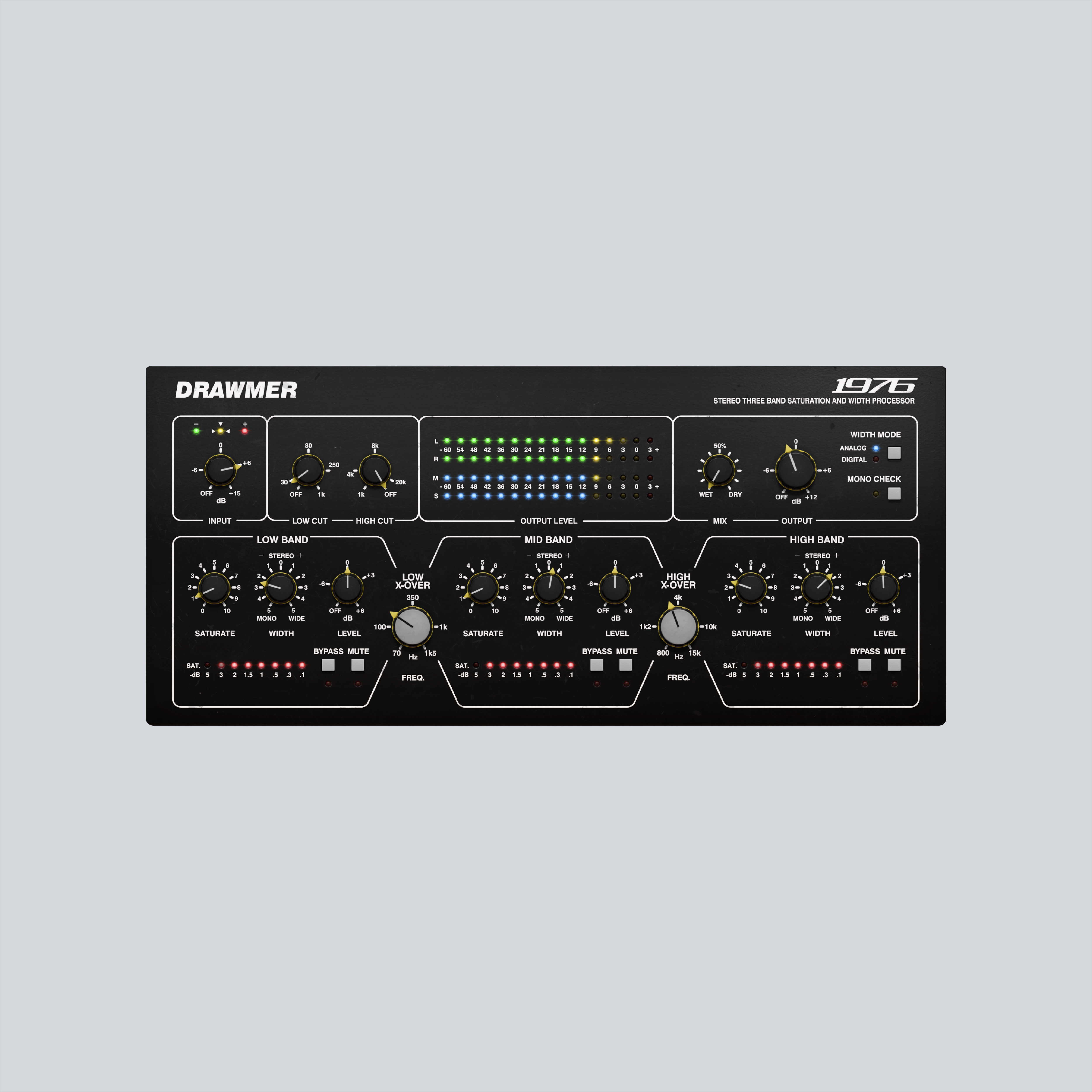 Drawmer 1976 Three-band Saturator plugin - Softube