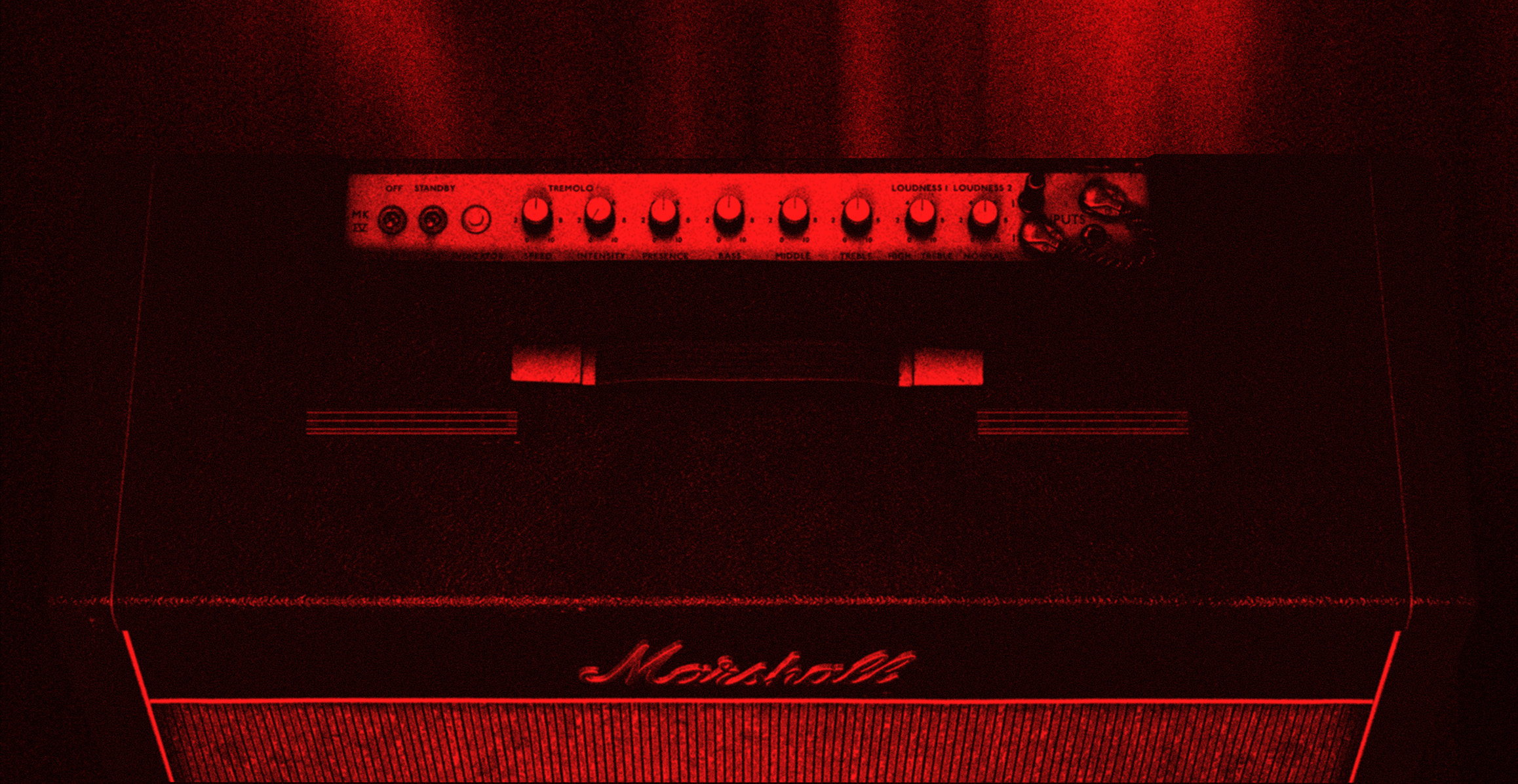 Marshall Amp with a red filter