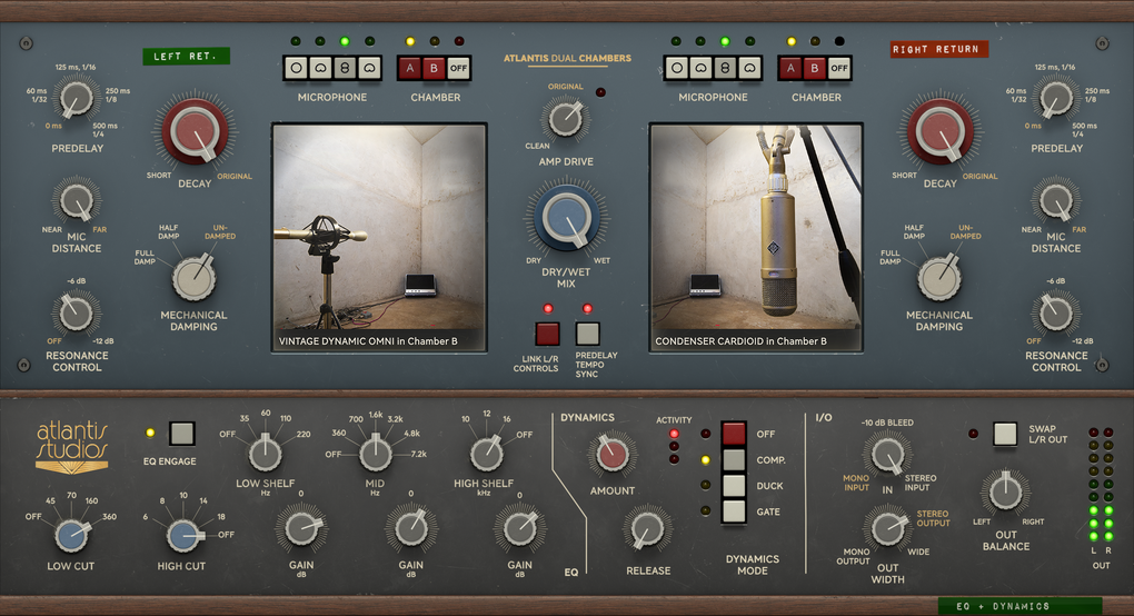 Atlantis Dual Chambers Reverb Plugin - Softube
